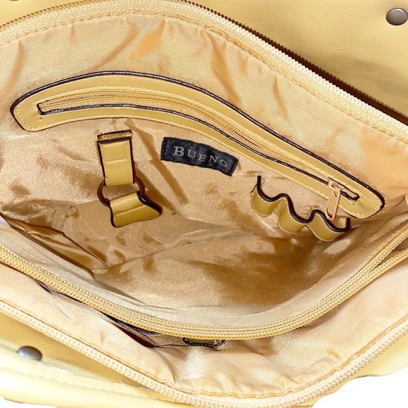 Beuno Yellow Faux Crocodile Shoulder Bag - Picture 14 of 16